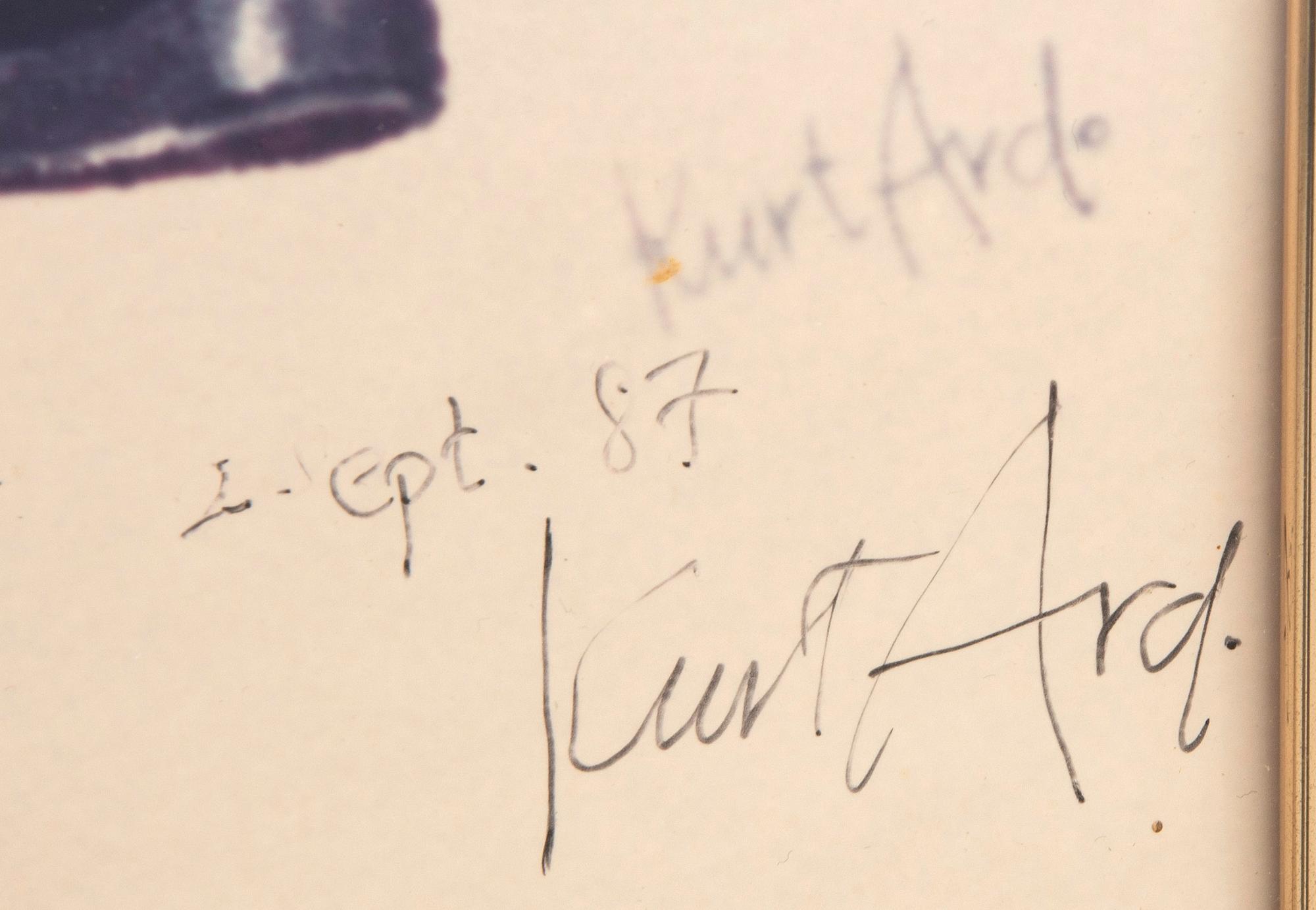 Kurt Ard,  a signed poster.