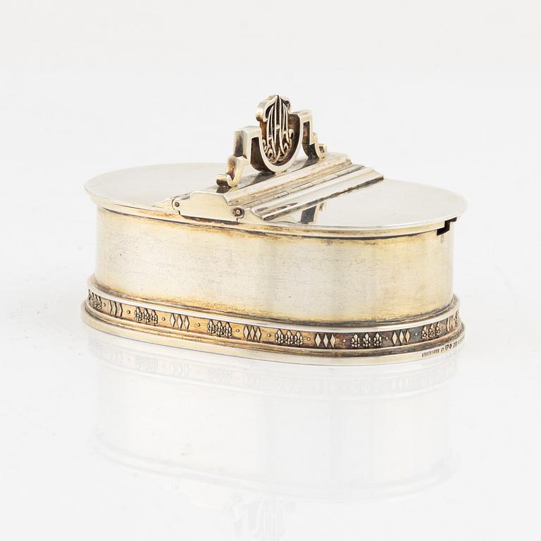 Atelier Borgila, a sterling silver cruet box, Stockholm 1960.