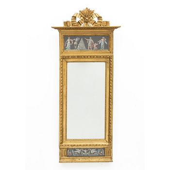 A late-Gustavian mirror, Sweden, around 1800.