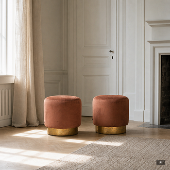 Poufs, a pair, Jakobsdals.