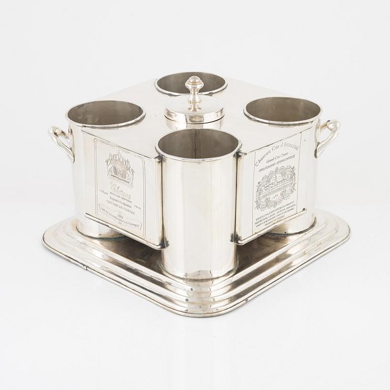 A silver-plate wine cooler, 21st century.