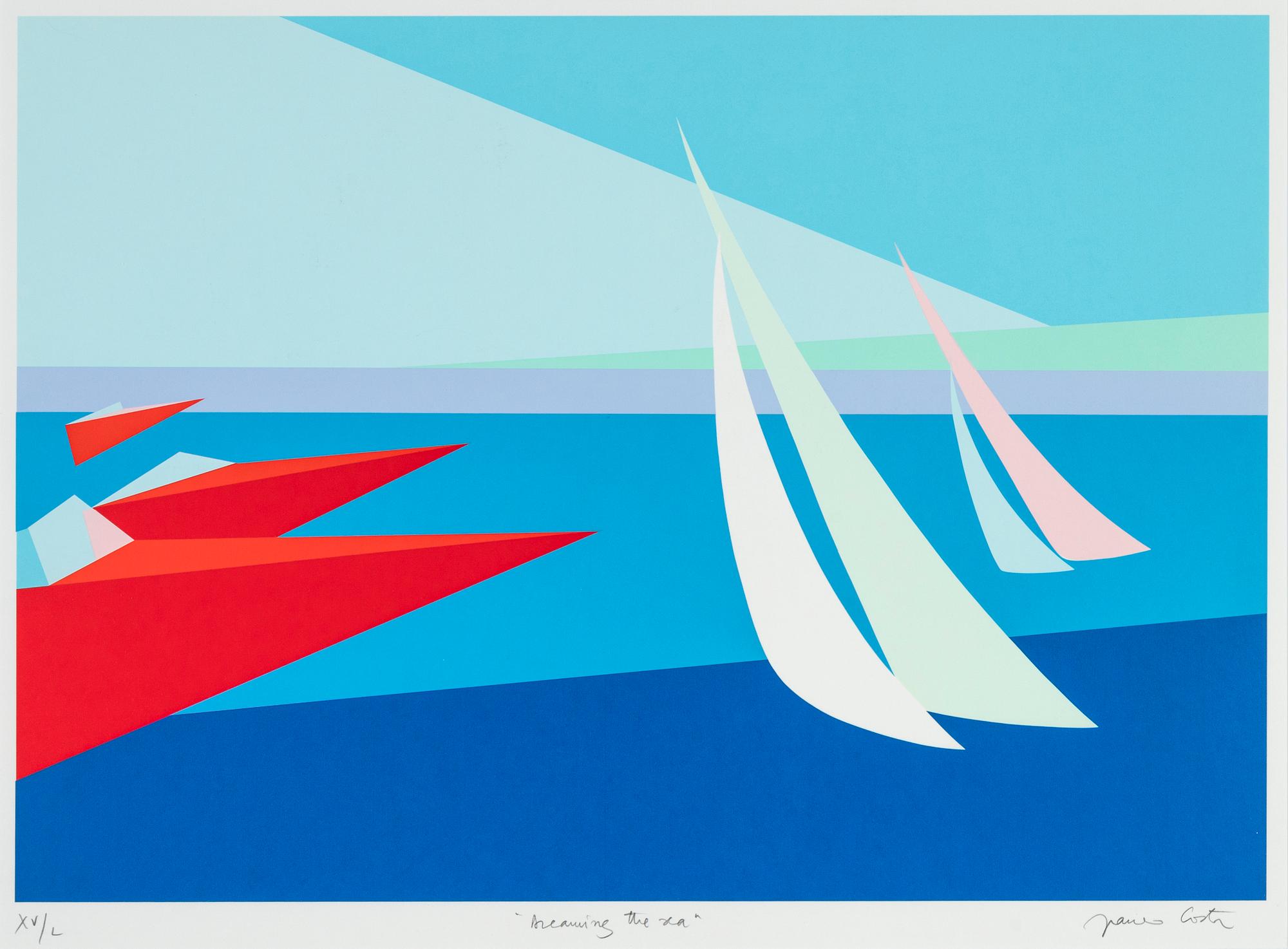 Franco Costa, silkscreen in colours, signed XV/L.