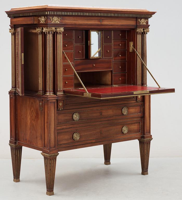 A late Gustavian masterpiece writing cabinet by J. F. Wejssenburg 1795.