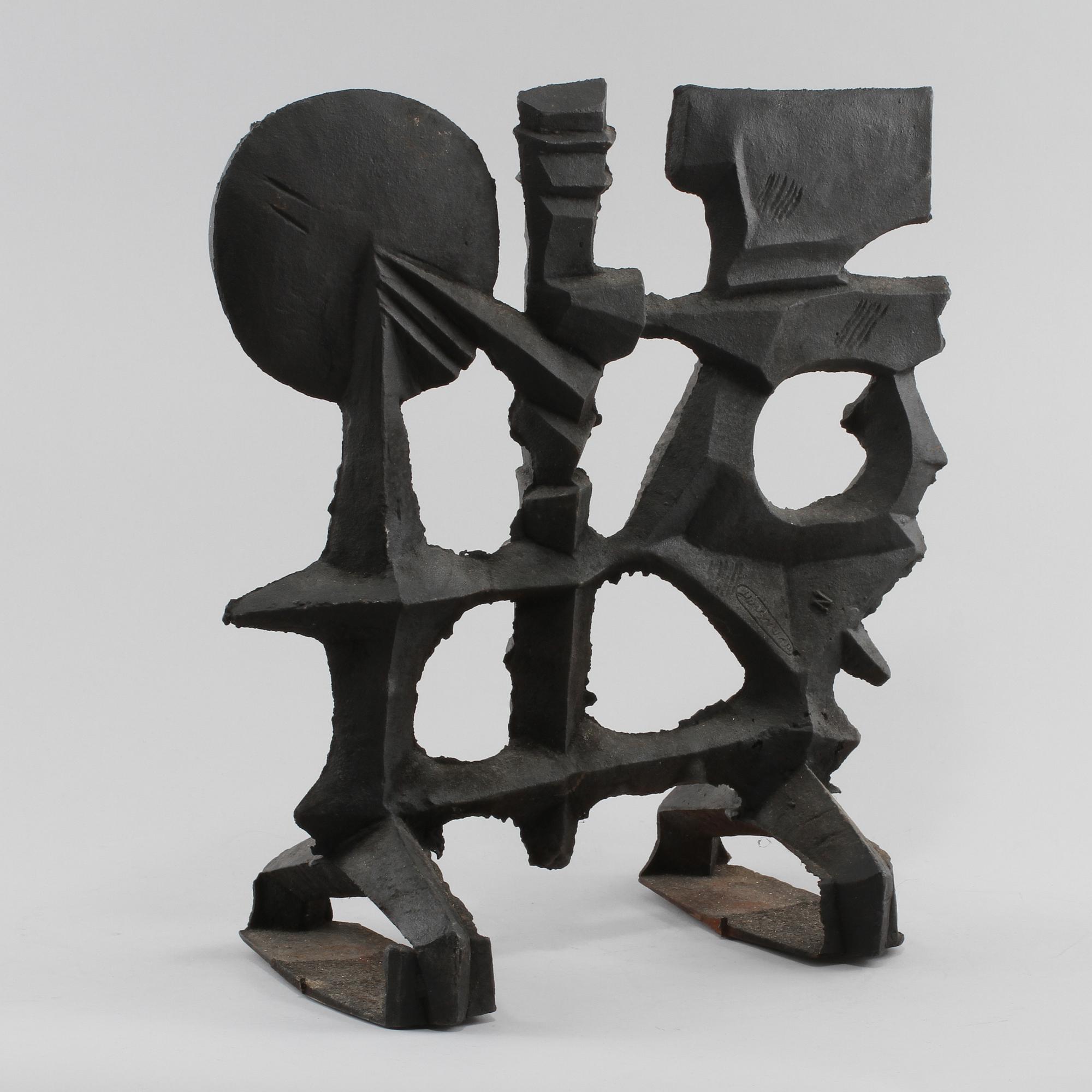 SKULPTUR, gjutjärn, Olle Hermansson, Husqvarna, 1960/1970-tal.