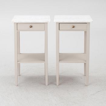 A pair of contemporary bedside tables.