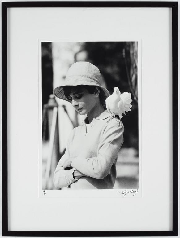 Terry O'Neill, "Audrey Hepburn with Dove, St Tropez 1967".