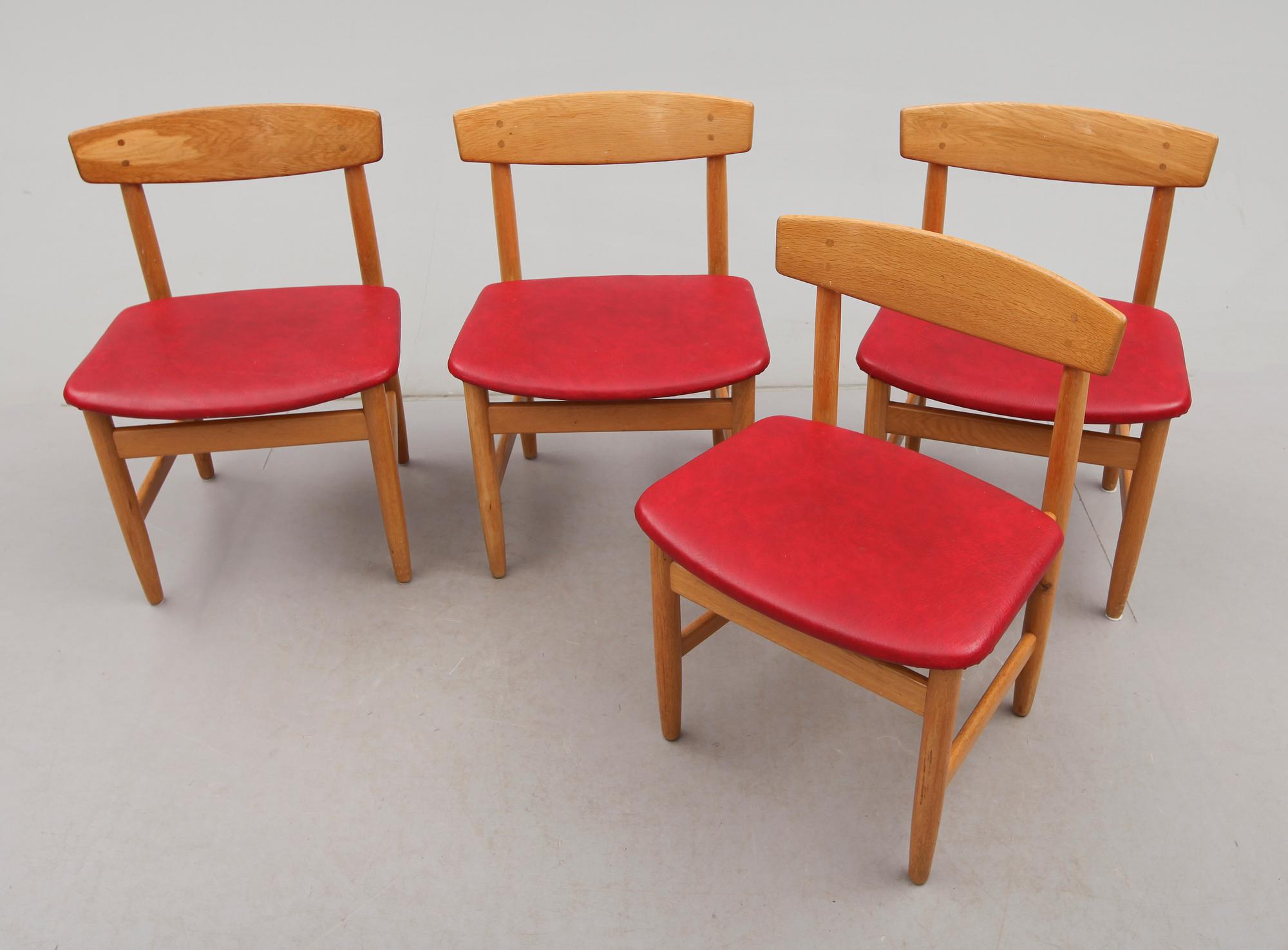 STOLAR, 4 st, och BORD, Børge Mogensen, Karl Andersson & Söner, 1900-talets andra hälft.