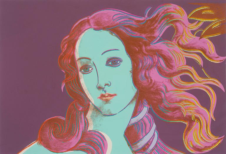 Andy Warhol, "Venus", ur: "Details of renaissance paintings (Sandro Botticelli, Birth of Venus, 1482)".
