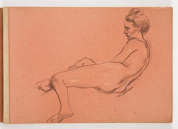 Lotte Laserstein, 3 skissblock med teckningar.