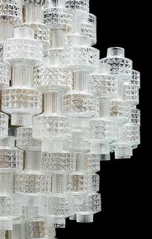 TAKLAMPA, Orrefors/Fagerhult, 1900-talets mitt.