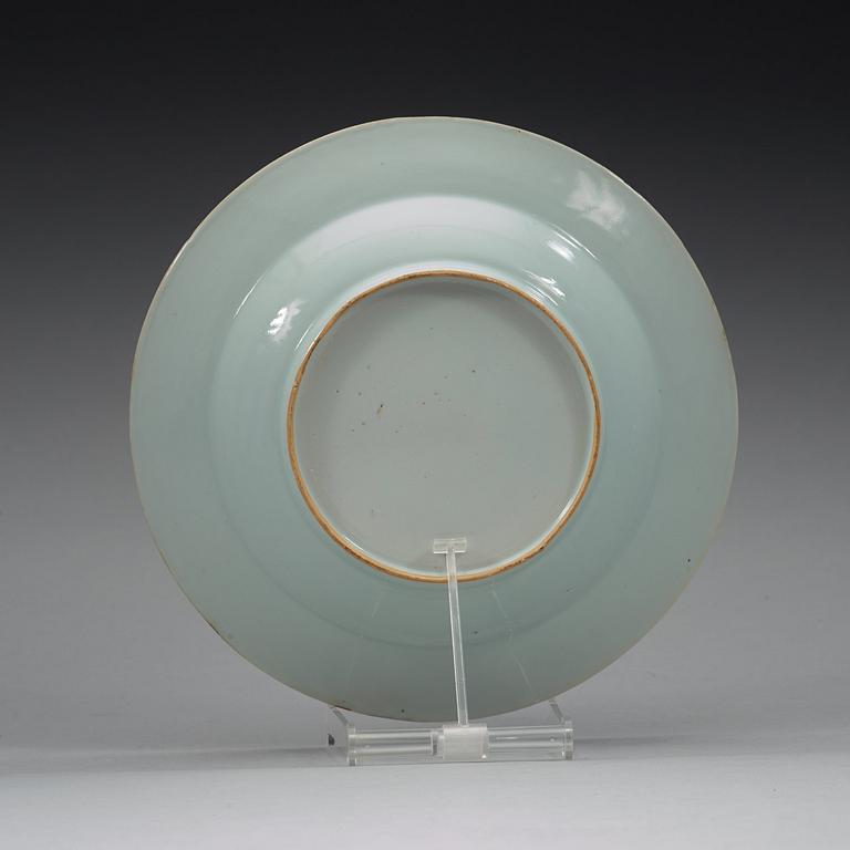 TALLRIKAR, sex stycken, kompaniporslin, Qingdynastin Qianlong (1736-95).