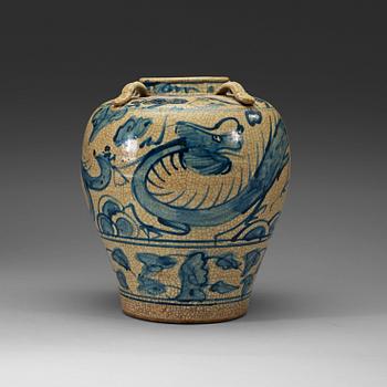 161. A blue and white jar, Ming dynasty (1368-1643).