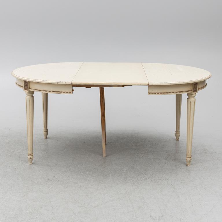 Dining table, Gustavian style, mid-20th century.
