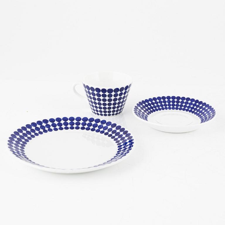 Stig Lindberg, kaffeservis, 39 delar, "Adam", benporslin, Gustavsberg.