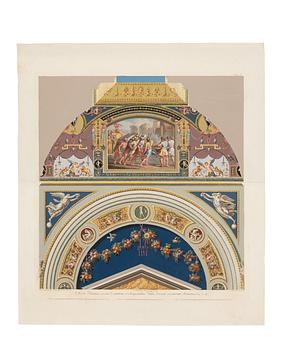 Giovanni Ottaviani, Four scenes from cloister vaults in the Raphael Loggias in the Vatican.