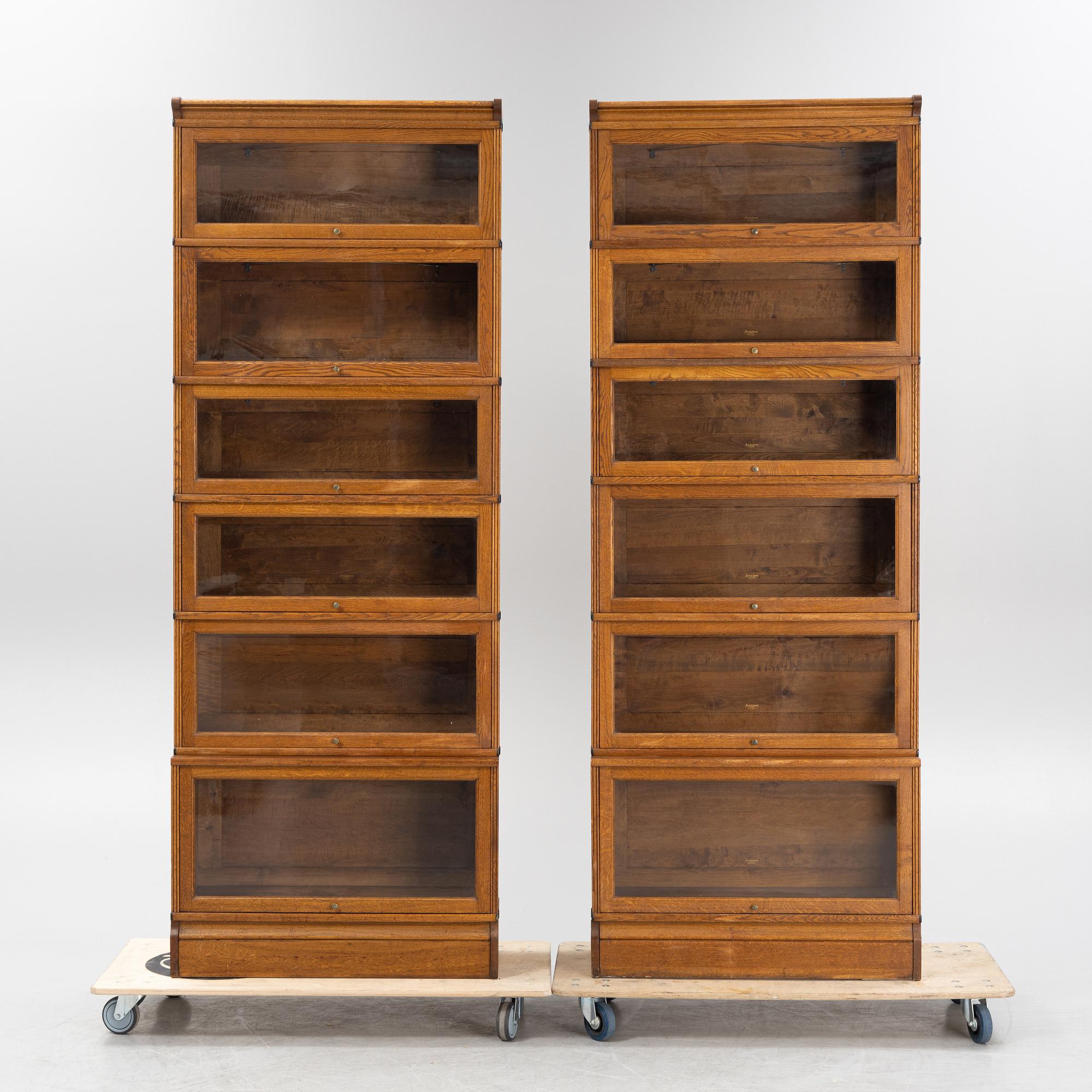 Two Swedish mid 20th century archive cupboards from Åtvidabergs snickerifabrik.