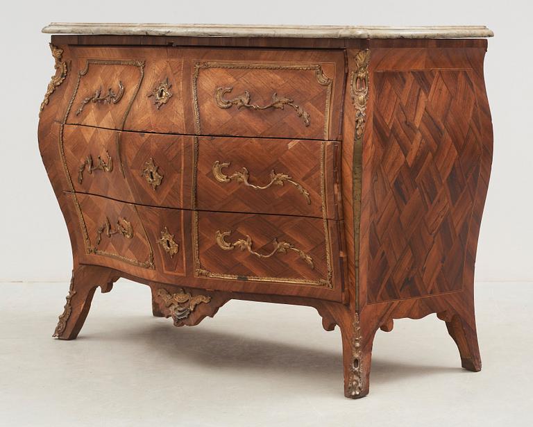 A Swedish Rococo 18th century commode by J Noraeus, master 1769.