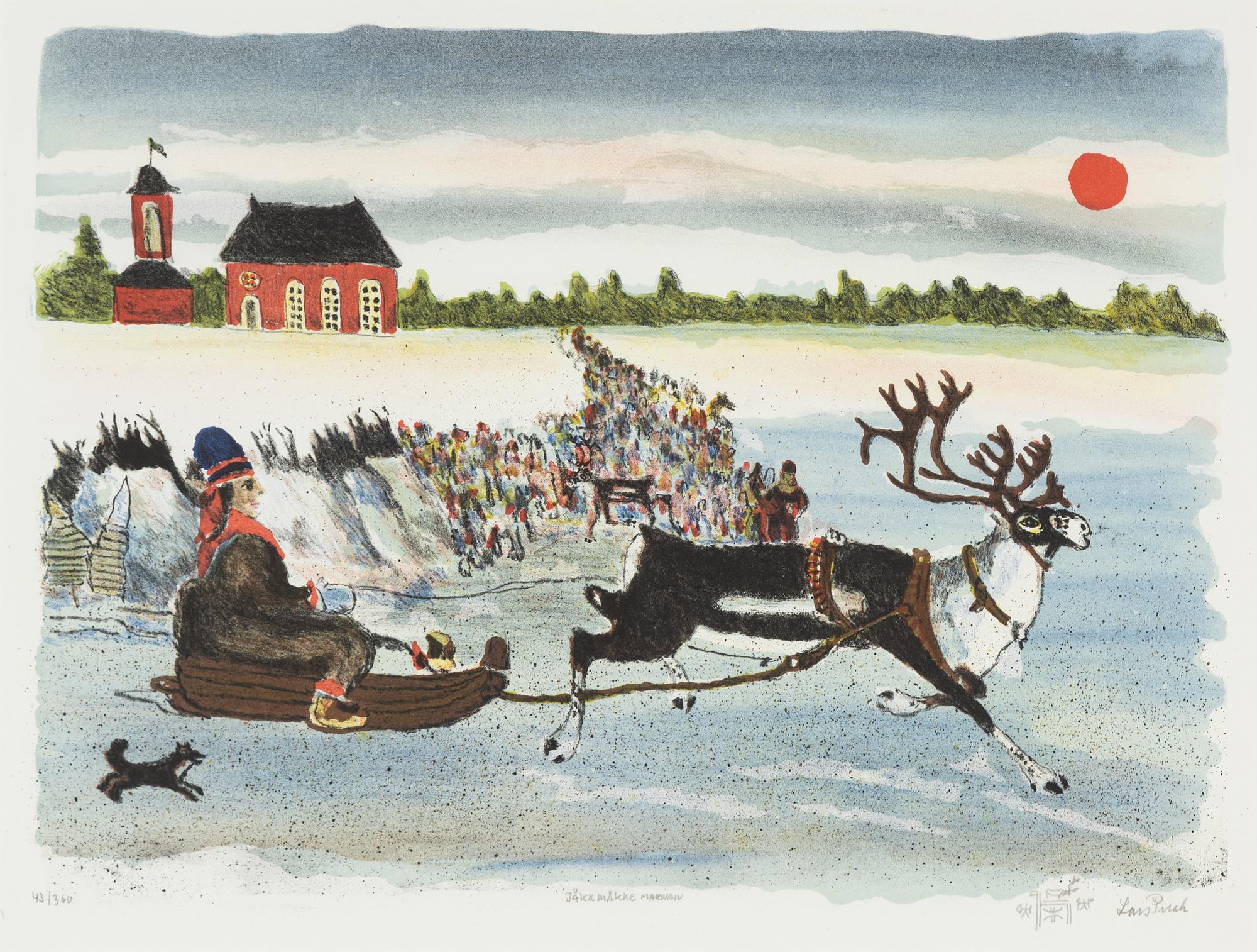 Lars Pirak, lithograph in colours, signed 40/360.