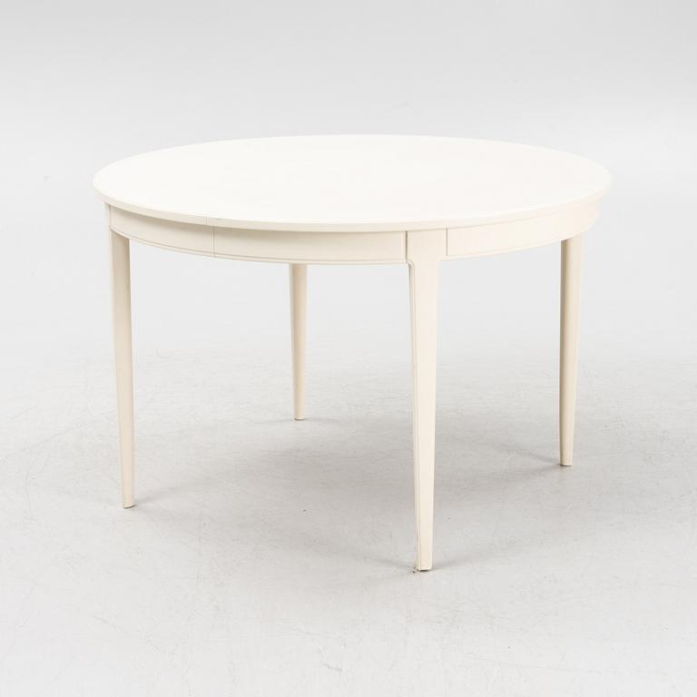 Carl Malmsten, a 'Herrgården' dining table and four 'Ulfåsa' chairs, second half of the 20th Century.