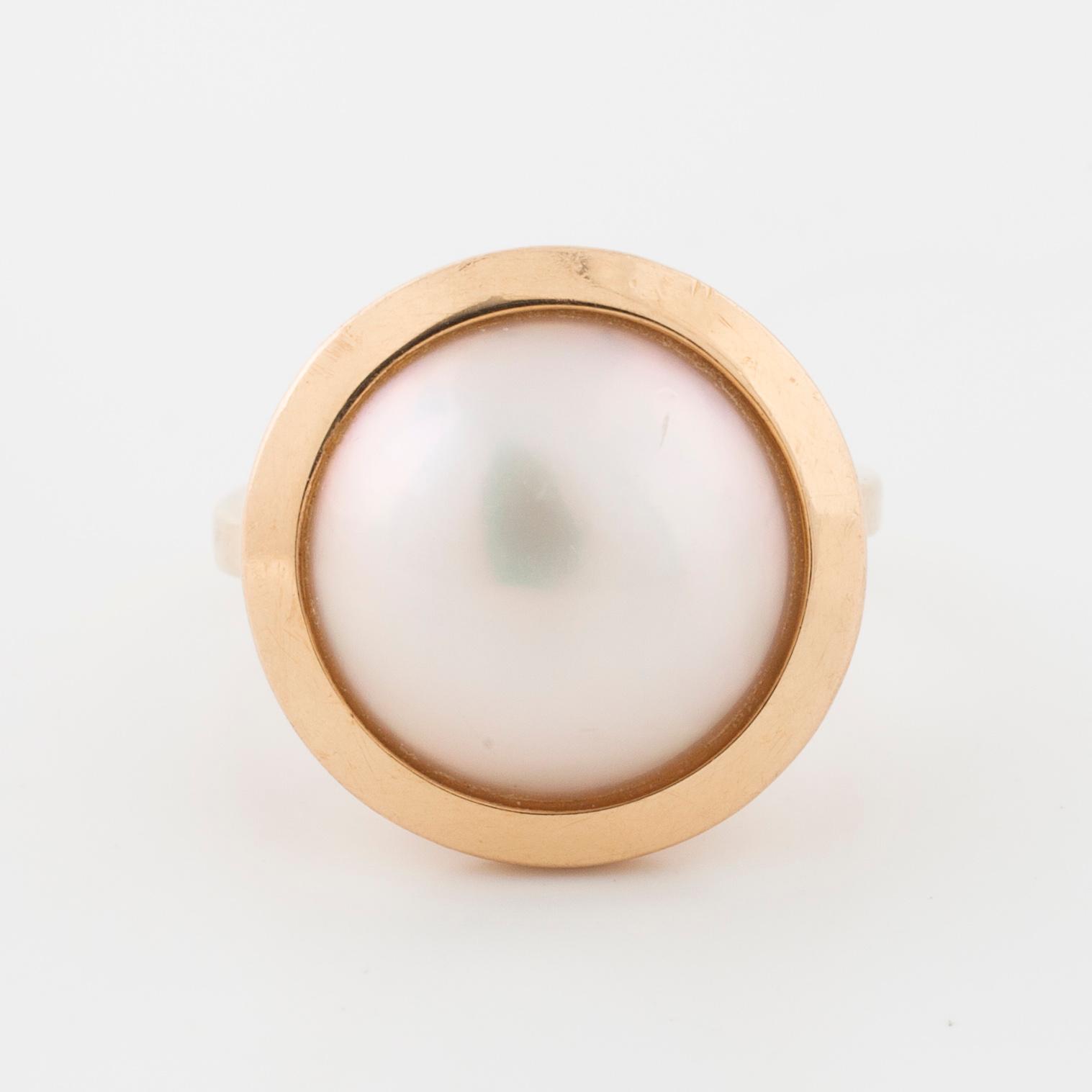RING, med mabépärla.