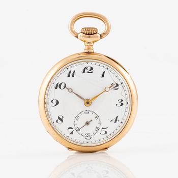 Pocket watch, 14K gold, 32 mm.