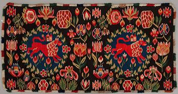 ÅKDYNA (agedyna), flamskväv, Skåne, sannolikt Oxie härad, 1800-tal. Ca 97 x 52 cm.