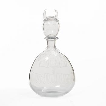 Sven Palmqvist, a decanter, Orrefors, 1958.