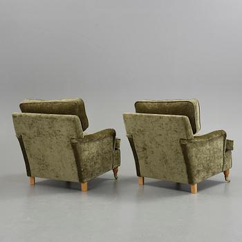 FÅTÖLJER, ett par, Howard-modell, 2000-tal.