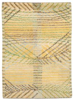 707. RUG. "Marina, gul". Knotted pile (rya). 212,5 x 150,5 cm. Signed AB MMF BN.