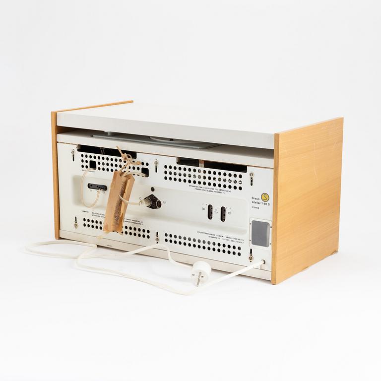 Dieter Rams, skivspelare och radio med rörförstärkare, modell "Atelier 1-81", Braun., designad 1959.