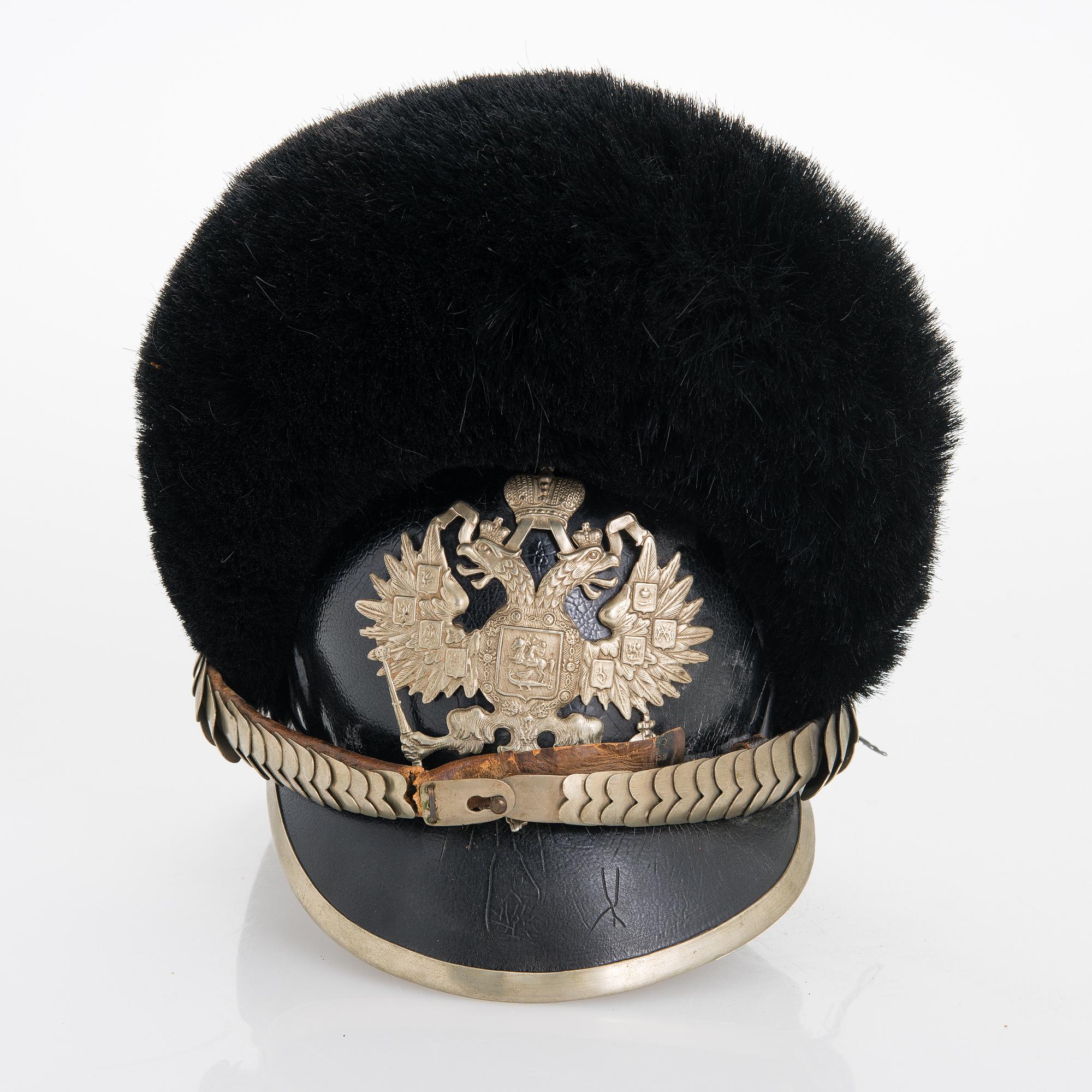 An Imperial Russian dragoon helmet, 1910s.