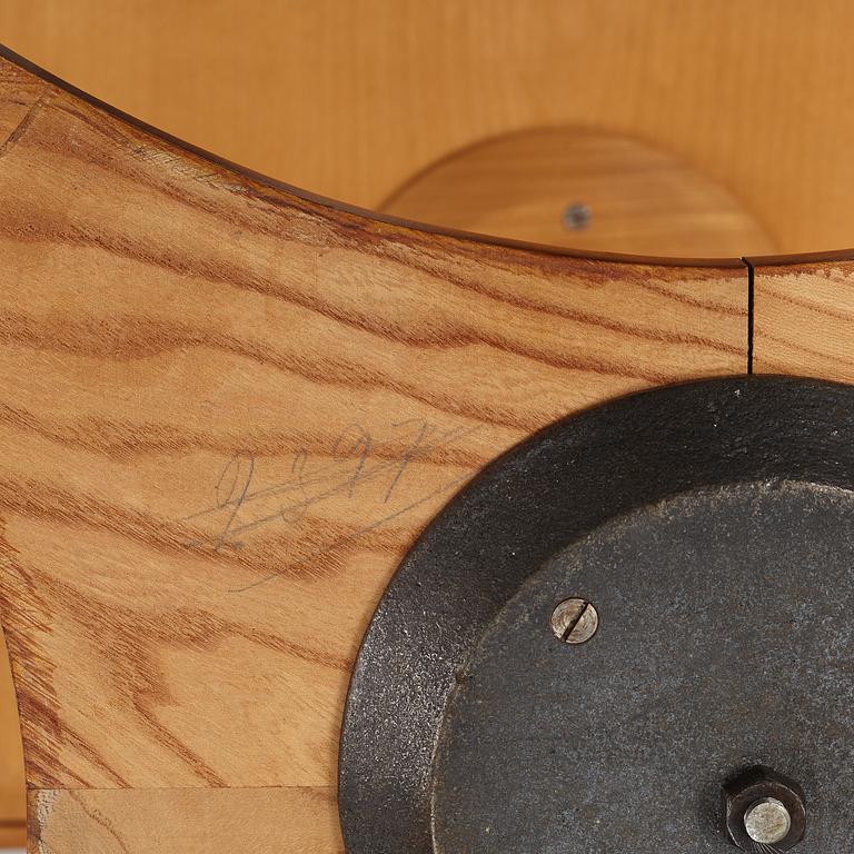 A Swedish Modern elm sewing table, Svenska Möbelfabrikerna, Bodafors, 1940's.