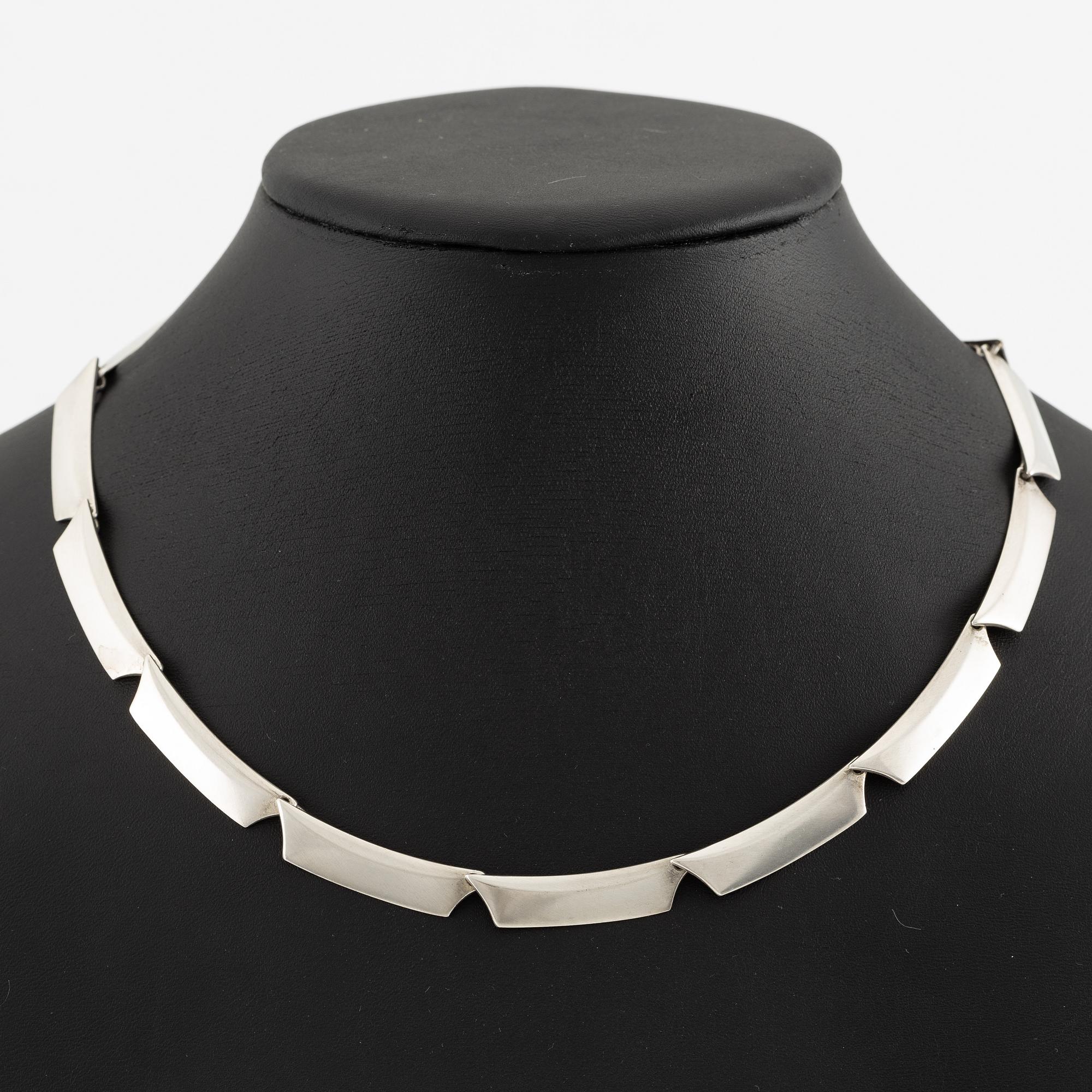 Bent Knudsen, a sterling silver necklace, Hans Hansen, Georg Jensen, Denmark.