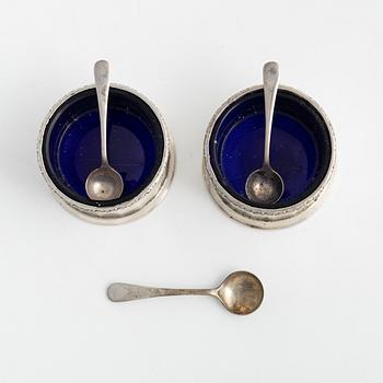 William Neale & Son Ltd, a 7-piece silver spice set, Birmingham, England, 1931.