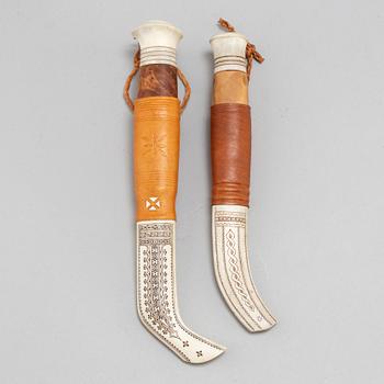 Two sami knives by Lennart Samelin och Johan Sunna.