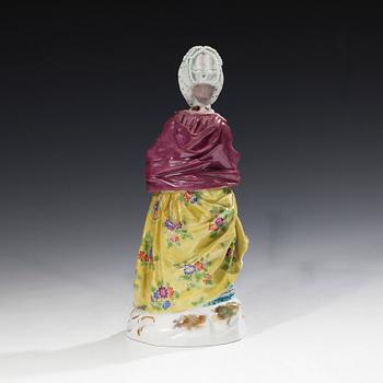 FIGURIN, porslin Meissen 1800-talets slut.