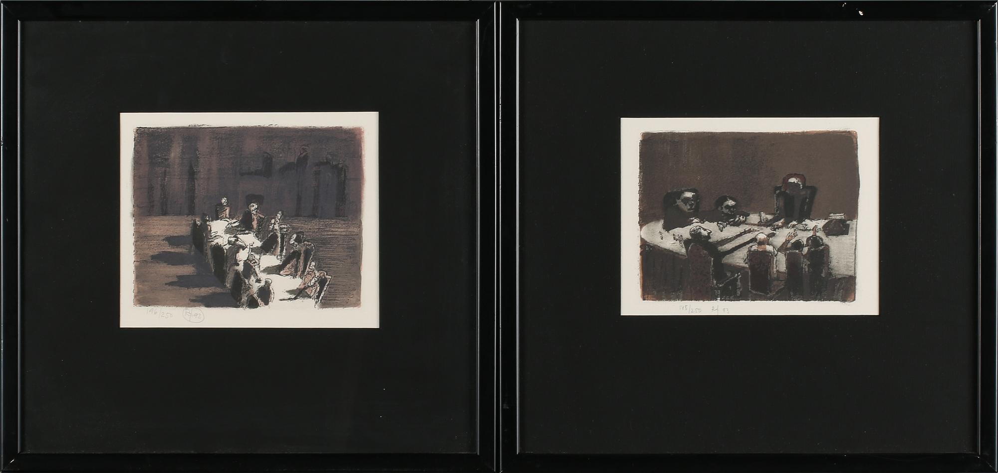 ROJ FRIBERG, 2 st, litografier, signerad -93.