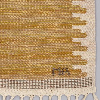 Marianne Richter, A CARPET, "Rosita, brun", flat weave, ca 293,5 x 182 cm, signed AB MMF V MR.