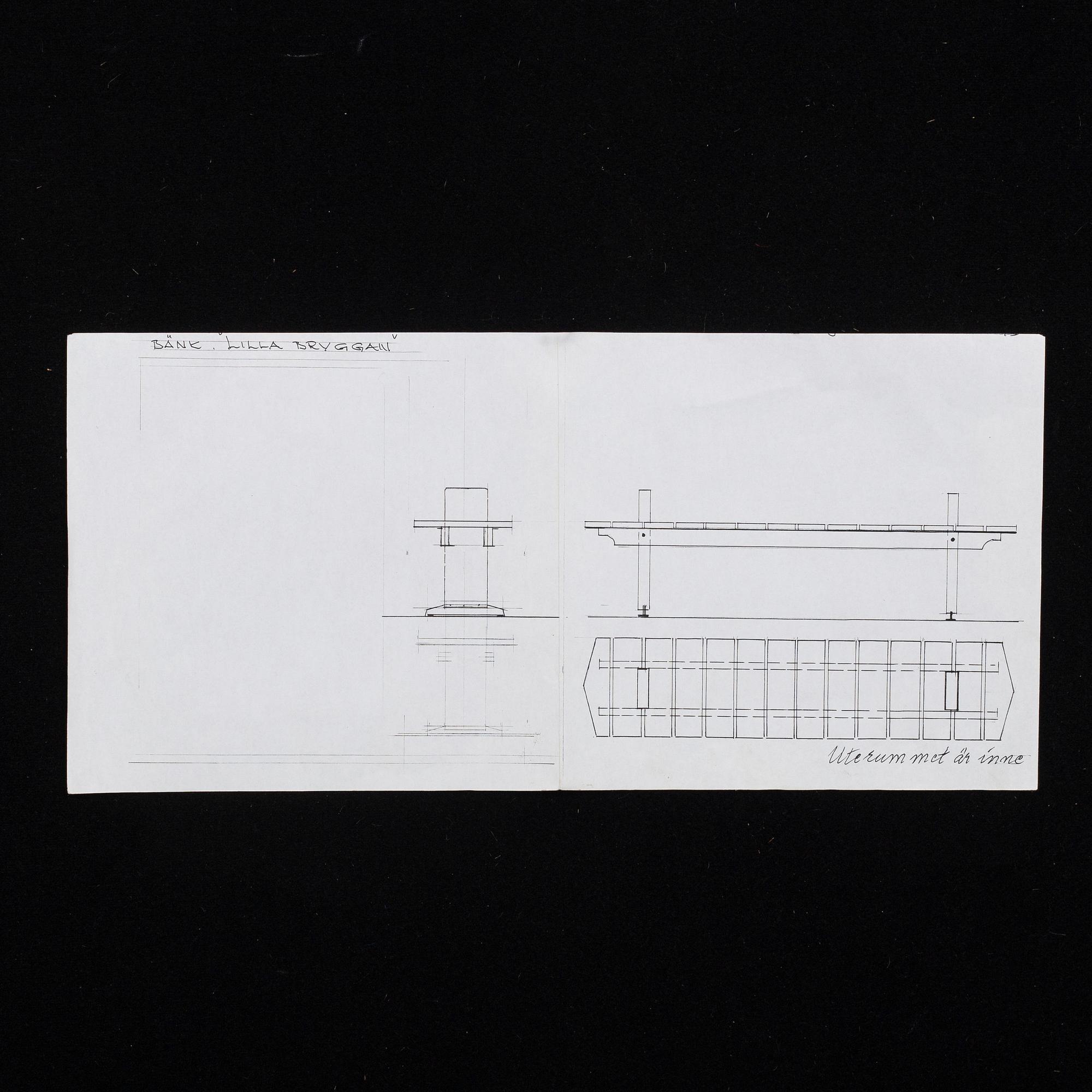 A BENCH "LILLA BRYGGAN" BY OLOF PIRA.