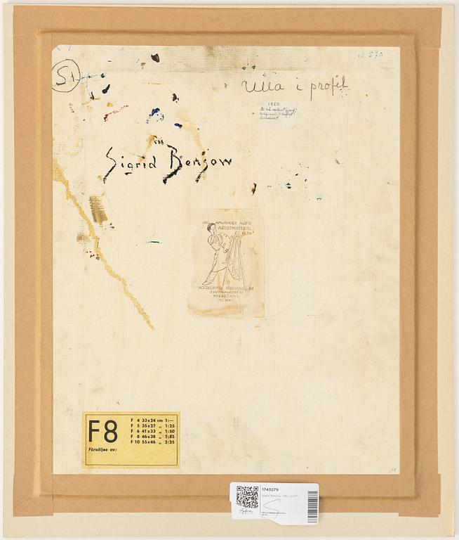 Sigrid Bensow, "Ulla i profil".