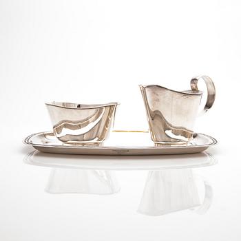 Gustaf Janson, 4 pieces, silver, C.G. Hallberg, 1956-1957, Stockholm.