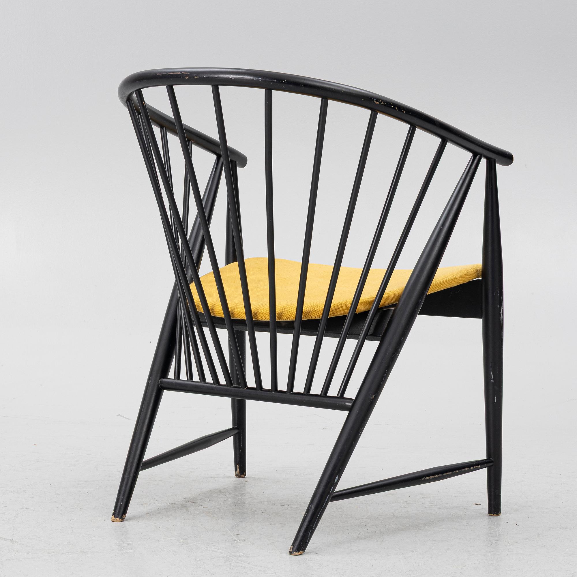 Sonna Rosén, armchair/"Solfjädern" 1950s/60s AB Nässjö Stolfabrik.