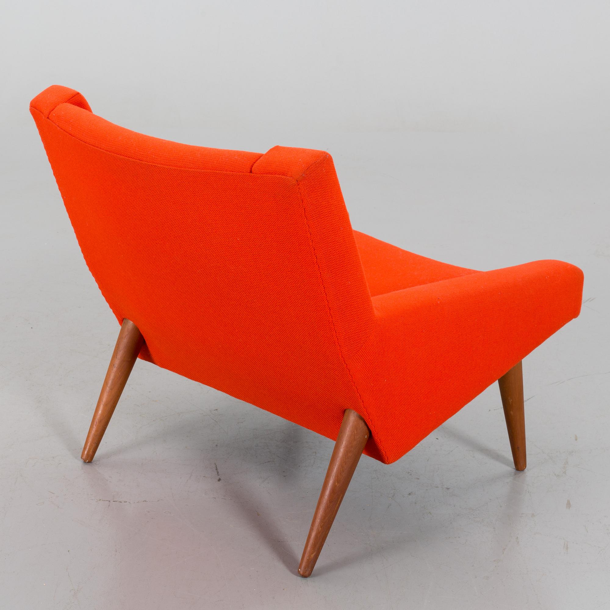 An Illum Wikkelsö lounge chair mdoel 50 Denmark 1950's.