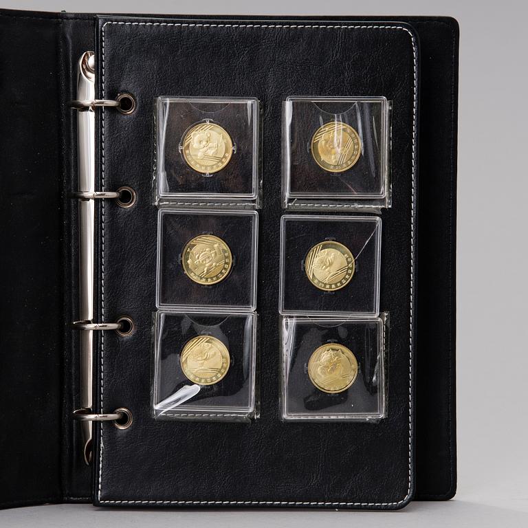 A set of eleven collector's coins from the Olympic Games, China 2008.