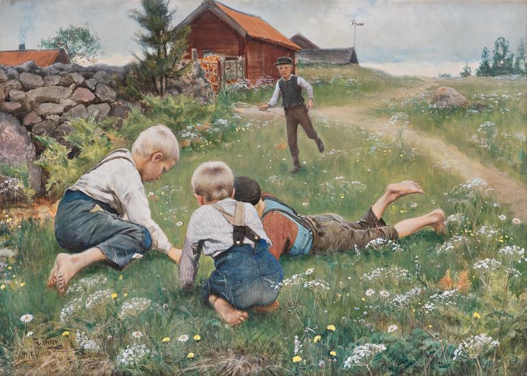 Johan Tirén, "Lekande pojkar" (Boys playing).