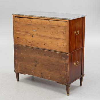 A late Gustavian secretaire, Stockholm, around 1800.