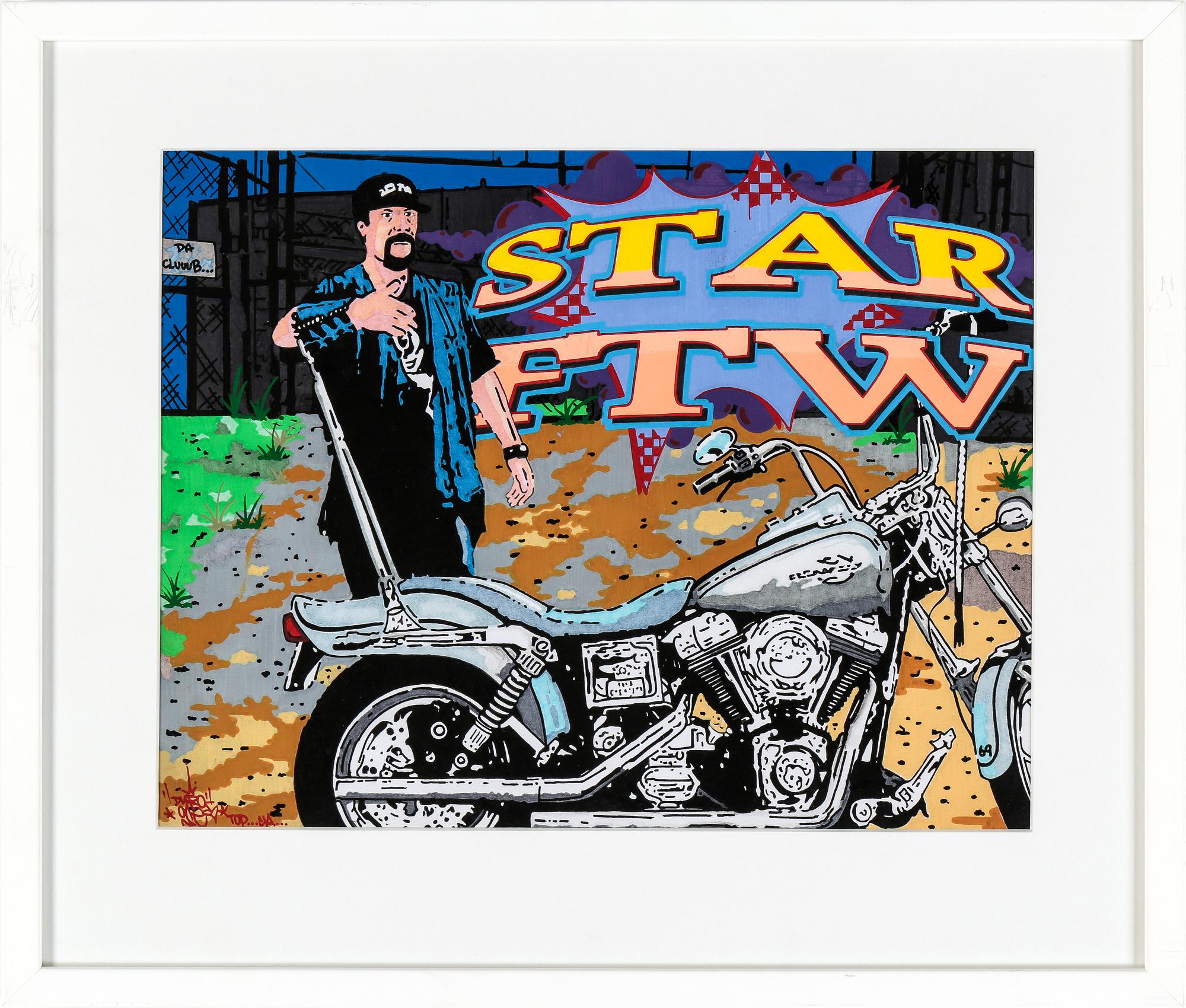 DURO, "TOP...CIA", blandteckning, tuschteckning/posca signerad.