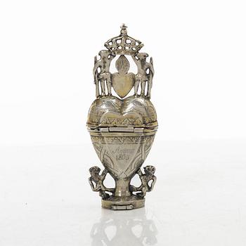 Scent box, silver, probably Denmark, dated 1803.