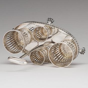 Pehr Zethelius, bordsurtout, silver, Stockholm 1808. Sengustaviansk.