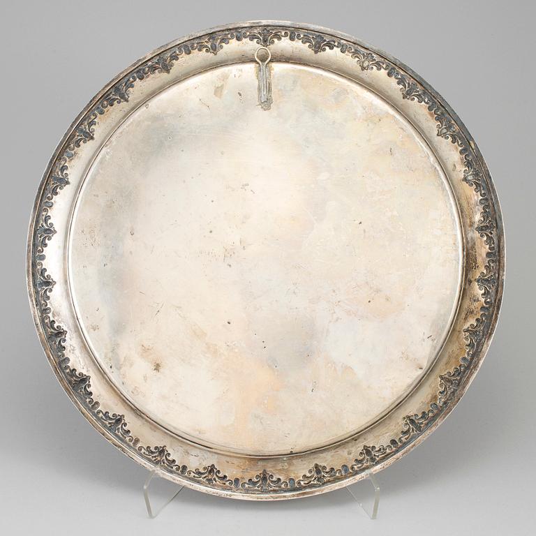 A silver tray, Stockholm, 1908.